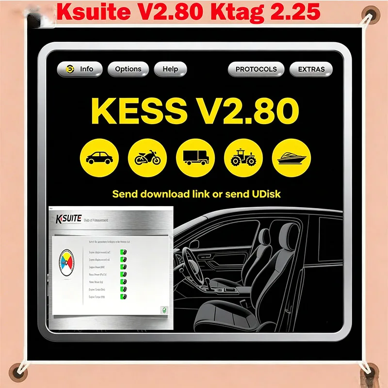 Hot Ksuite 2.80 Car Maintenance Tools Car Repair Software for Kess V5.017 ECU Master Ktag 2.25 OBD2 Scanner Car Programmer Tool
Hot Ksuite 2.80 Car Maintenance Tools Car Repair Software for Kess V5.017 ECU Master Ktag 2.25 OBD2 Scanner Car Programmer Tool