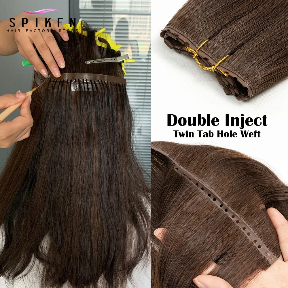 Natural/Jet Black XO Hole Weft Human Hair Extensions Straight Machine Remy PU Skin Tape Hair Gluess 50g Inject PU Hair Bundles
Natural/Jet Black XO Hole Weft Human Hair Extensions Straight Machine Remy PU Skin Tape Hair Gluess 50g Inject PU Hair Bundles