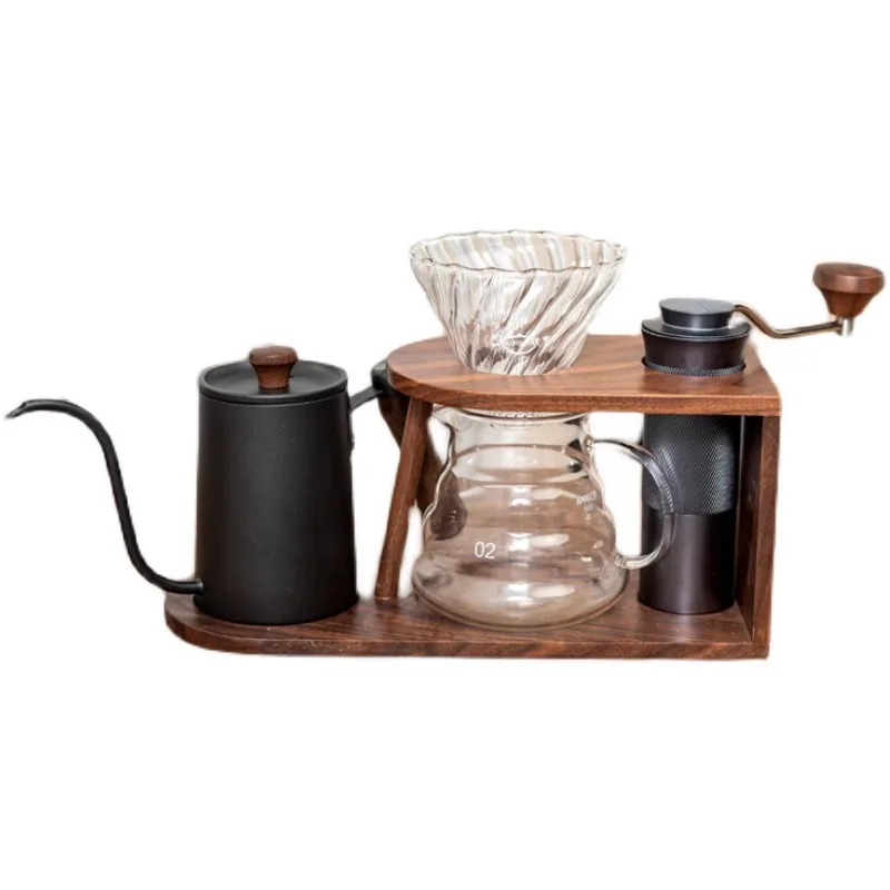 Coffee Brewing with Walnut Stand, Manual Grinder,Glass Dripper, Black Gooseneck Kettle,All-in-One Tool Set with Gift Box
Coffee Brewing with Walnut Stand, Manual Grinder,Glass Dripper, Black Gooseneck Kettle,All-in-One Tool Set with Gift Box