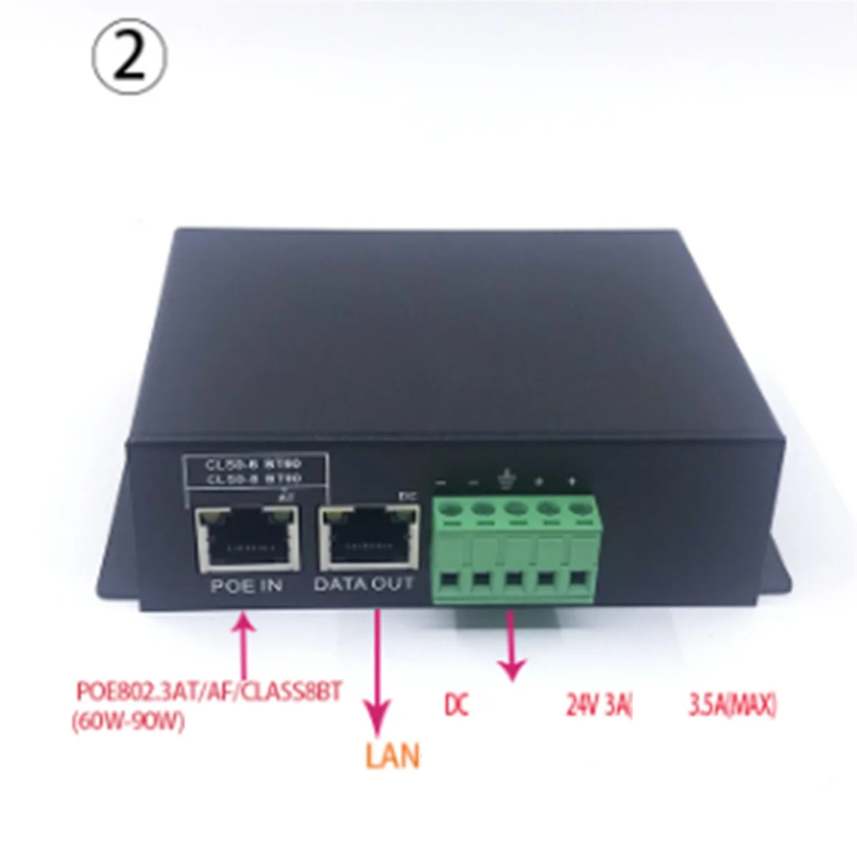A12R 2.5G 1000M Gigabit IEEE802.3 BT HI Power PoE Splitter 72W 48V to 12V Power over Ethernet for IP Camera/ WIFI6/7/8
A12R 2.5G 1000M Gigabit IEEE802.3 BT HI Power PoE Splitter 72W 48V to 12V Power over Ethernet for IP Camera/ WIFI6/7/8