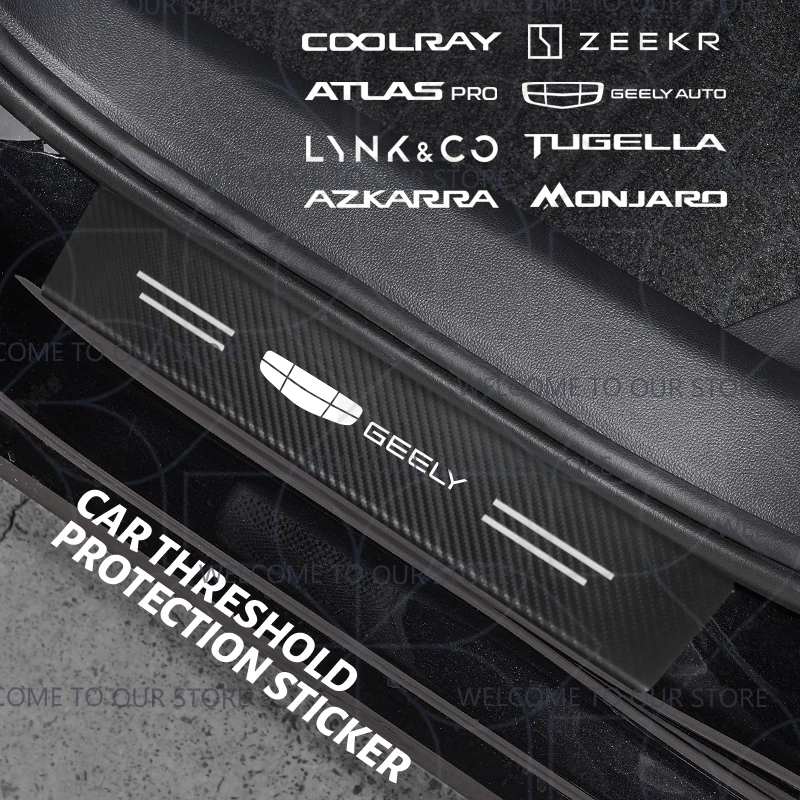 4/5PCS For Car Geely Zeekr LYNK&CO Azkarra Monjaro Atlas Pro Coolray Tugella Logo Door Sill Decor Carbon Fibre Trunk Stickers
4/5PCS For Car Geely Zeekr LYNK&CO Azkarra Monjaro Atlas Pro Coolray Tugella Logo Door Sill Decor Carbon Fibre Trunk Stickers