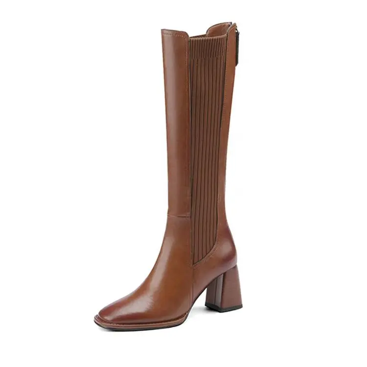 Fashion Women's Knee-high Boots Luxury Pointed Leather Boot Knight Boots for Women Square Toes High Heels Long Boots Botas Mujer
Fashion Women's Knee-high Boots Luxury Pointed Leather Boot Knight Boots for Women Square Toes High Heels Long Boots Botas Mujer