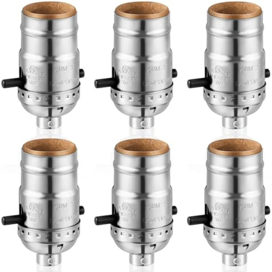 6 Pack Ul Listed Lamp Socket, E26 Threaded Lamp Sockets Replacement with On/Off, Medium Screw Push Socket, Lamps Parts for Floo
6 Pack Ul Listed Lamp Socket, E26 Threaded Lamp Sockets Replacement with On/Off, Medium Screw Push Socket, Lamps Parts for Floo