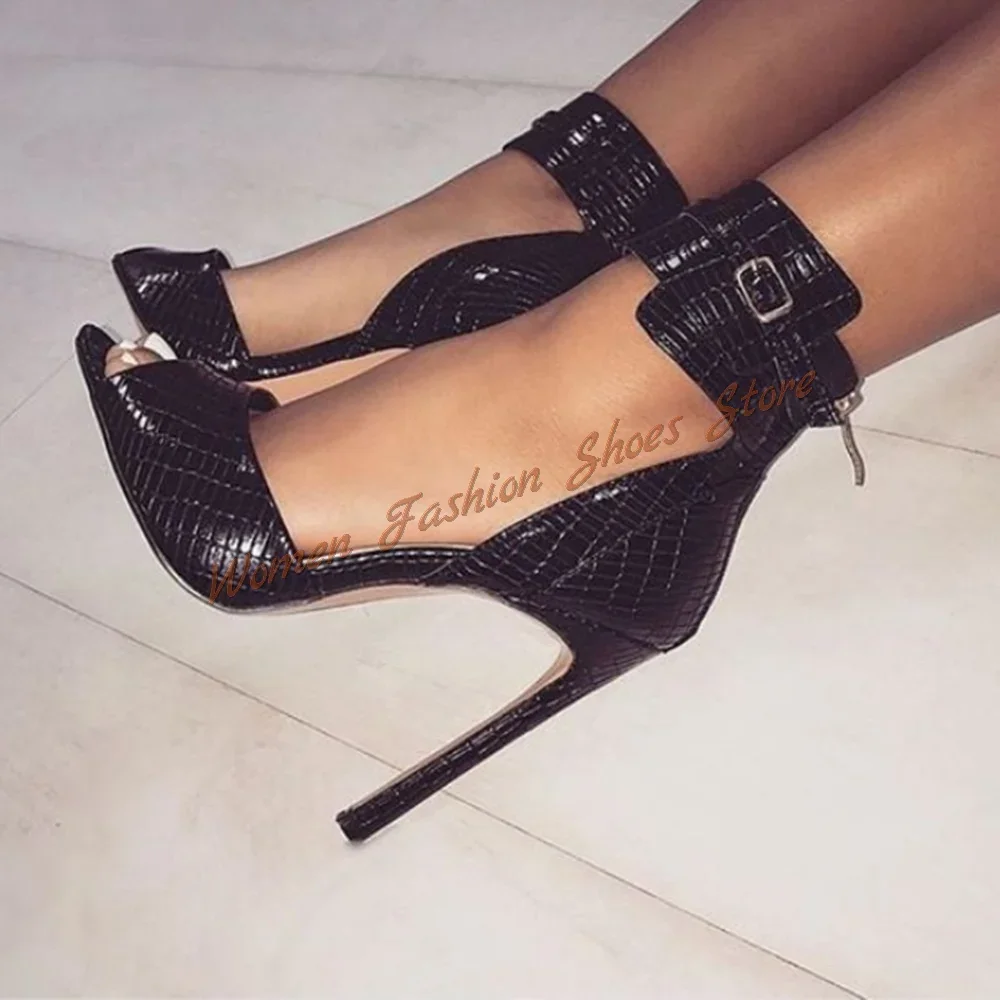 Black Buckle Decor Ankle Strap Sandals Thin High Heels Pointed Toe High Heel Shoes for Women Heels 2025 New Zapatos Para Mujere
Black Buckle Decor Ankle Strap Sandals Thin High Heels Pointed Toe High Heel Shoes for Women Heels 2025 New Zapatos Para Mujere