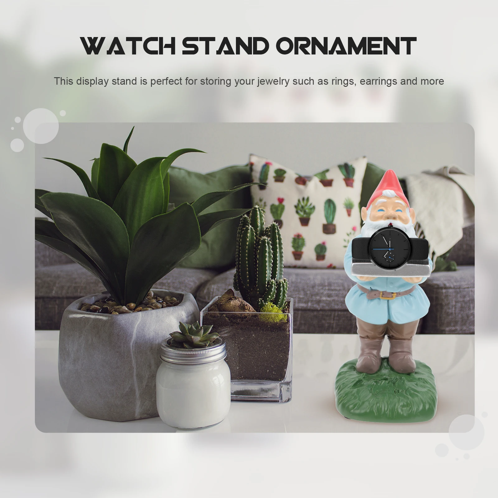 Resin Gnome Watch St Desk Decor Storage Rack for Rings Earrings Home Adornment Mini Model Display Shelf Craft Decoration
Resin Gnome Watch St Desk Decor Storage Rack for Rings Earrings Home Adornment Mini Model Display Shelf Craft Decoration