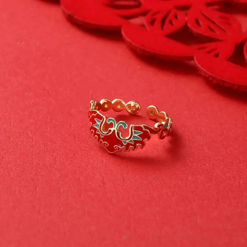 New classic Thai silver craft enamel porcelain bat red ladies ring adjustable retro temperament exotic exquisite jewelry
New classic Thai silver craft enamel porcelain bat red ladies ring adjustable retro temperament exotic exquisite jewelry