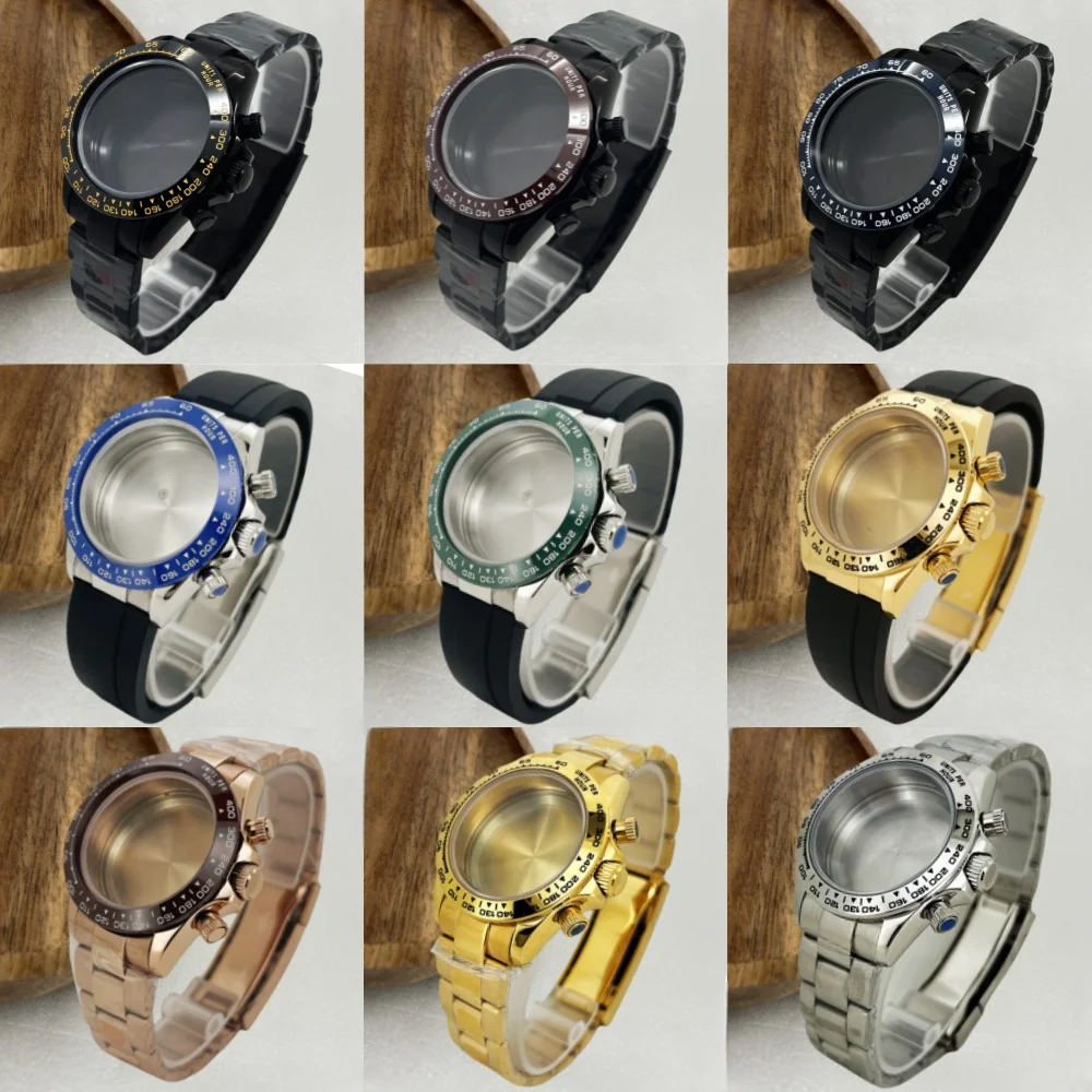 GMOGAR Gold Watch Case Stainless Steel Sapphire Crystal Bracelet Endlnk for Daytona VK63 Movement Ceramic Parts 29.5-30.5mm Dial
GMOGAR Gold Watch Case Stainless Steel Sapphire Crystal Bracelet Endlnk for Daytona VK63 Movement Ceramic Parts 29.5-30.5mm Dial