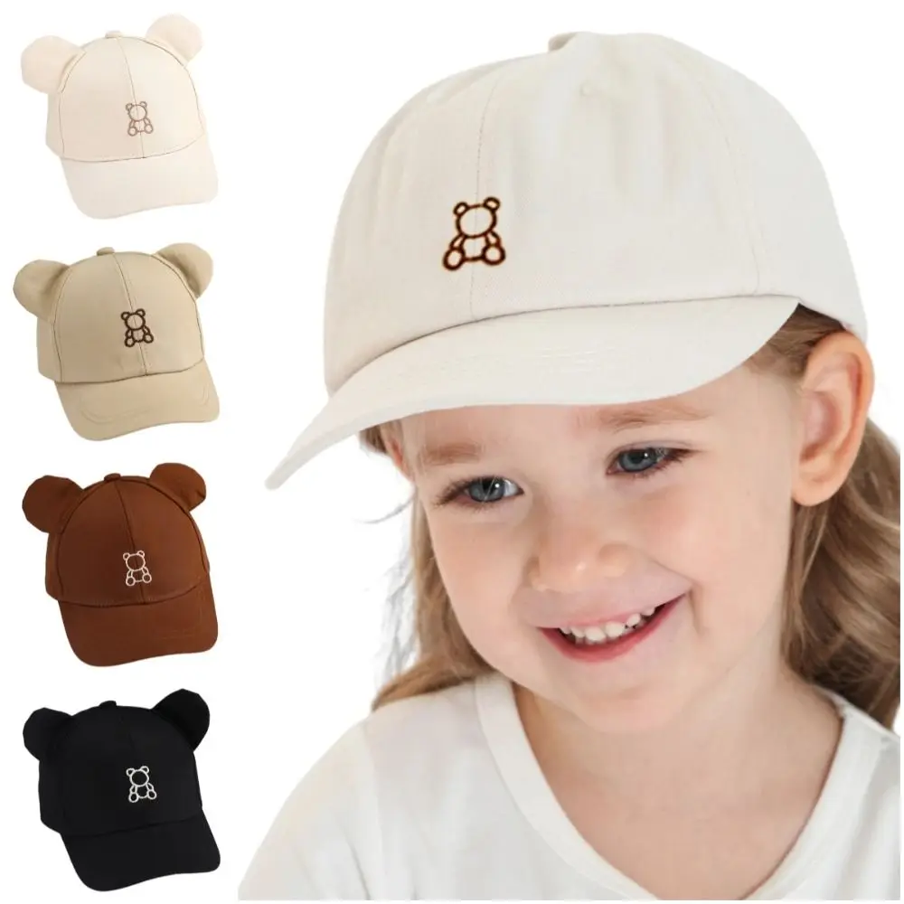 Simple Cartoon Bear Baby Baseball Hat Adjustable Cute Baby Sun Visor Hat with Ears Breathable Children Sports Hats Travel
Simple Cartoon Bear Baby Baseball Hat Adjustable Cute Baby Sun Visor Hat with Ears Breathable Children Sports Hats Travel