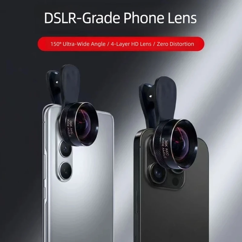 Phone Wide Lens 150 Degree Smartphone Camera Mount with Metal Body and Spring Clamp for Travel Group Photos Landscape K1KF
Phone Wide Lens 150 Degree Smartphone Camera Mount with Metal Body and Spring Clamp for Travel Group Photos Landscape K1KF