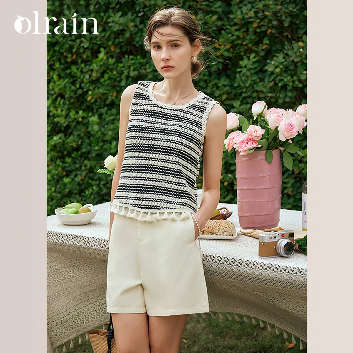 OLrain полосатые майки без рукавов для женщин, лето 202, повседневный вязаный ажурный женский топ с круглым вырезом и кисточками по краю O24XX89826
OLrain полосатые майки без рукавов для женщин, лето 202, повседневный вязаный ажурный женский топ с круглым вырезом и кисточками по краю O24XX89826