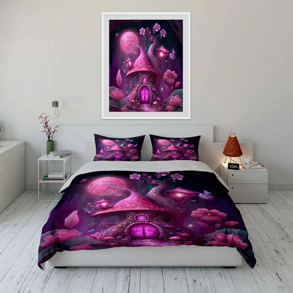 "Fairy Mushroom House Decor Set" Multiple sizes kid's and adults' bedroom Exquisite 3PC bedding set, gift
"Fairy Mushroom House Decor Set" Multiple sizes kid's and adults' bedroom Exquisite 3PC bedding set, gift