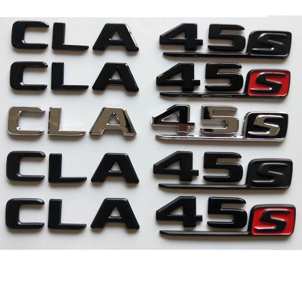 Automobile Motor Vehicle Rear Letters Emblems for Mercedes Benz CLA45s Trunk Badges
Automobile Motor Vehicle Rear Letters Emblems for Mercedes Benz CLA45s Trunk Badges