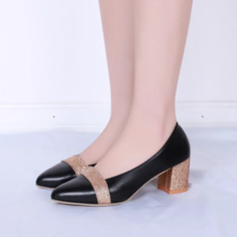Spring Sexy Fashion Women Med Heels Shoes Woman Slip on Pointed Toe Pumps Ladies Gold Silver Bling Footwear Size Zapatos 35-41
Spring Sexy Fashion Women Med Heels Shoes Woman Slip on Pointed Toe Pumps Ladies Gold Silver Bling Footwear Size Zapatos 35-41