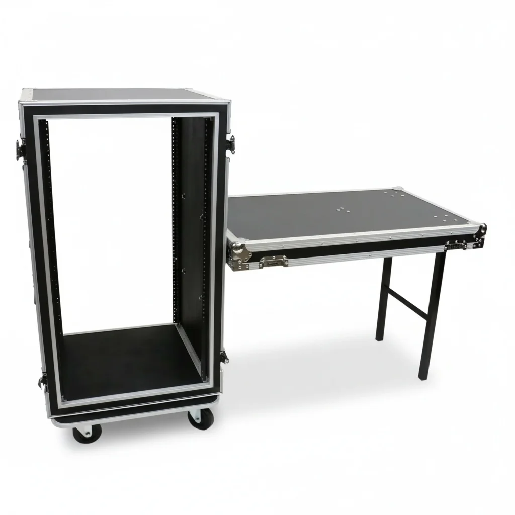 20U ATA Rack Case, 19 Inch/482.6mm Shock Mount Flight Case, Road Amp Case with Casters and Lid Table, Heavy Duty
20U ATA Rack Case, 19 Inch/482.6mm Shock Mount Flight Case, Road Amp Case with Casters and Lid Table, Heavy Duty