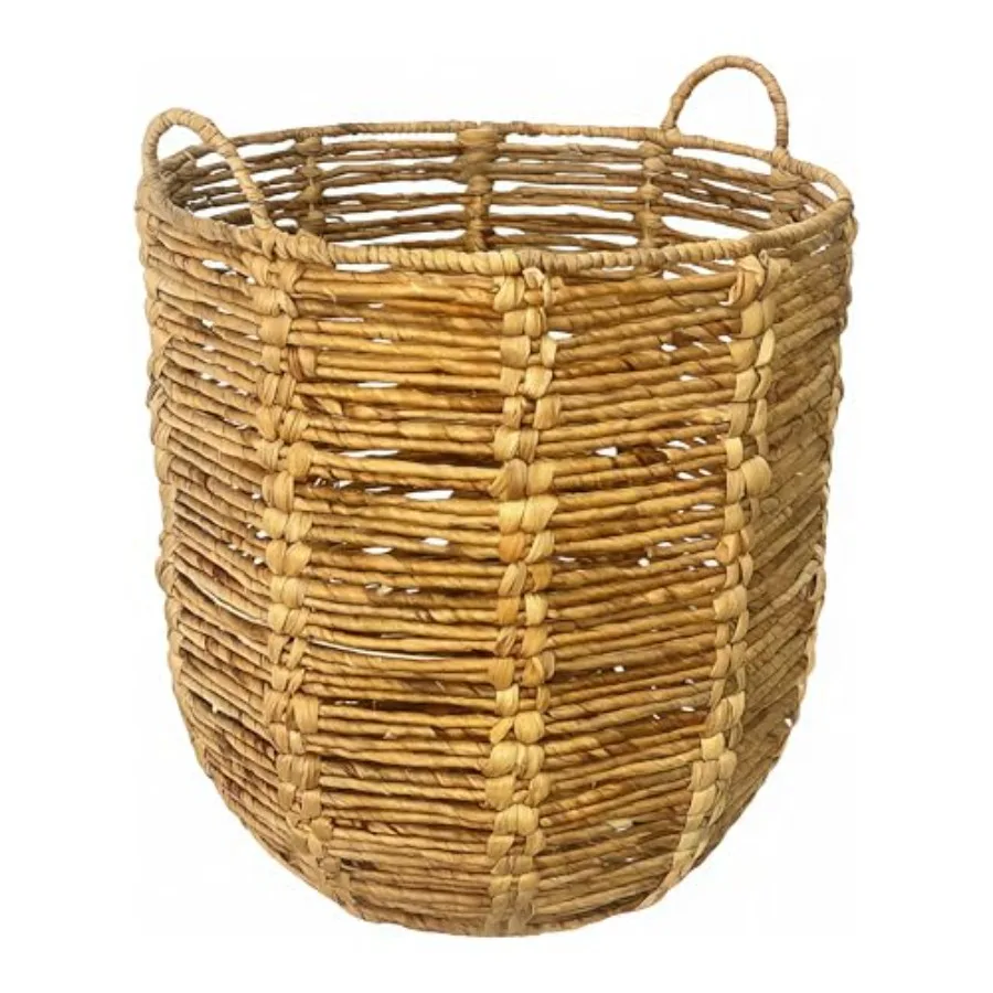 60L Large Wicker Laundry Basket with Handles for Living Room - Tall Round Hand Woven Water Hyacinth Blanket Storage Baskets Ham
60L Large Wicker Laundry Basket with Handles for Living Room - Tall Round Hand Woven Water Hyacinth Blanket Storage Baskets Ham