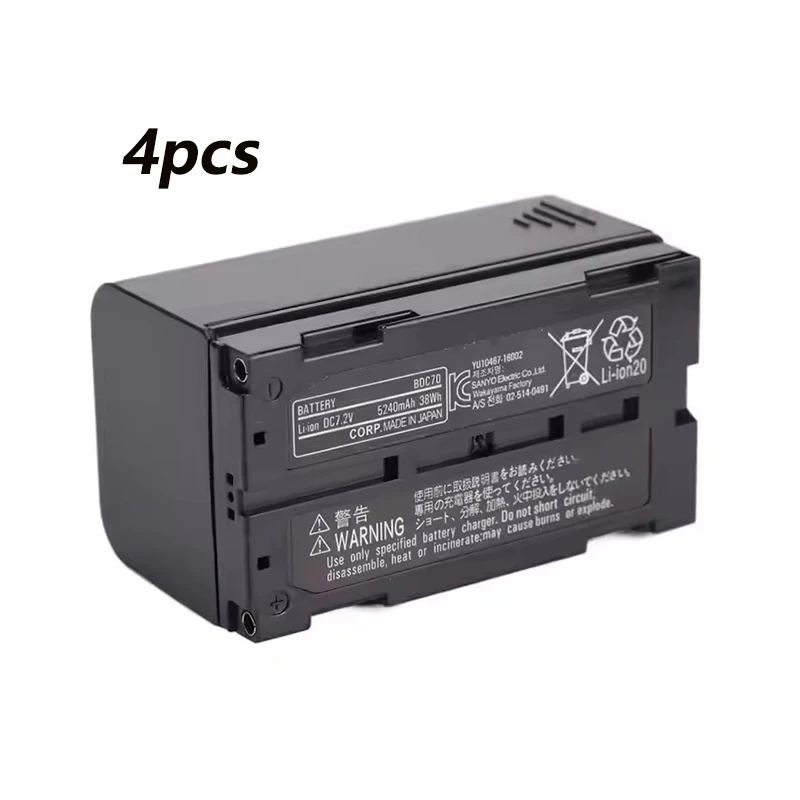 4pcs BDC70 Battery for OS/ES Series Total Station GNSS Receivers 7.2V 5240mAh Rechargeable Li-ion Battery BDC70
4pcs BDC70 Battery for OS/ES Series Total Station GNSS Receivers 7.2V 5240mAh Rechargeable Li-ion Battery BDC70