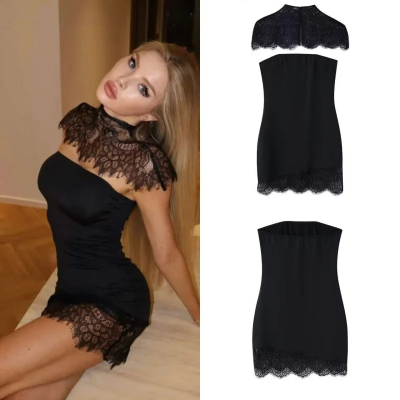 Lace Shawl, Strapless Bodycon Dress Elegant, Slimming, And Dress
Lace Shawl, Strapless Bodycon Dress Elegant, Slimming, And Dress