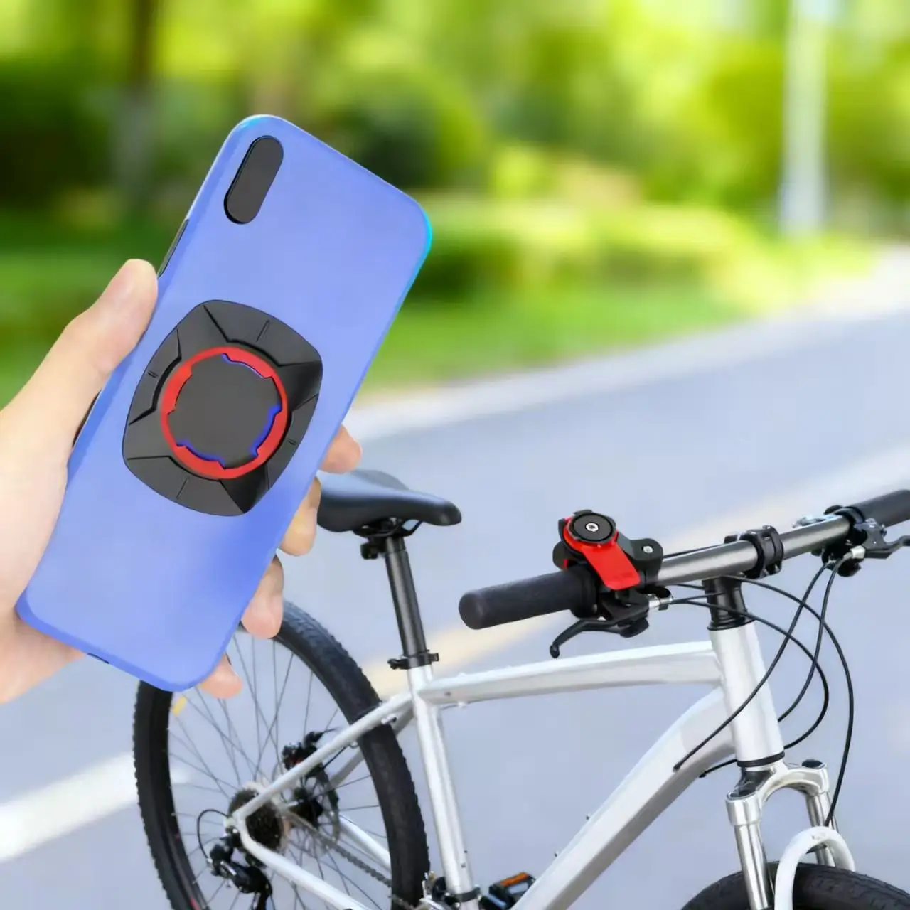 Motorcycle Bike Phone Holder rcarbon fiber Anti-shake Handlebar Stem Holder 360° Rotatable Navigation Support Security Bracket
Motorcycle Bike Phone Holder rcarbon fiber Anti-shake Handlebar Stem Holder 360° Rotatable Navigation Support Security Bracket