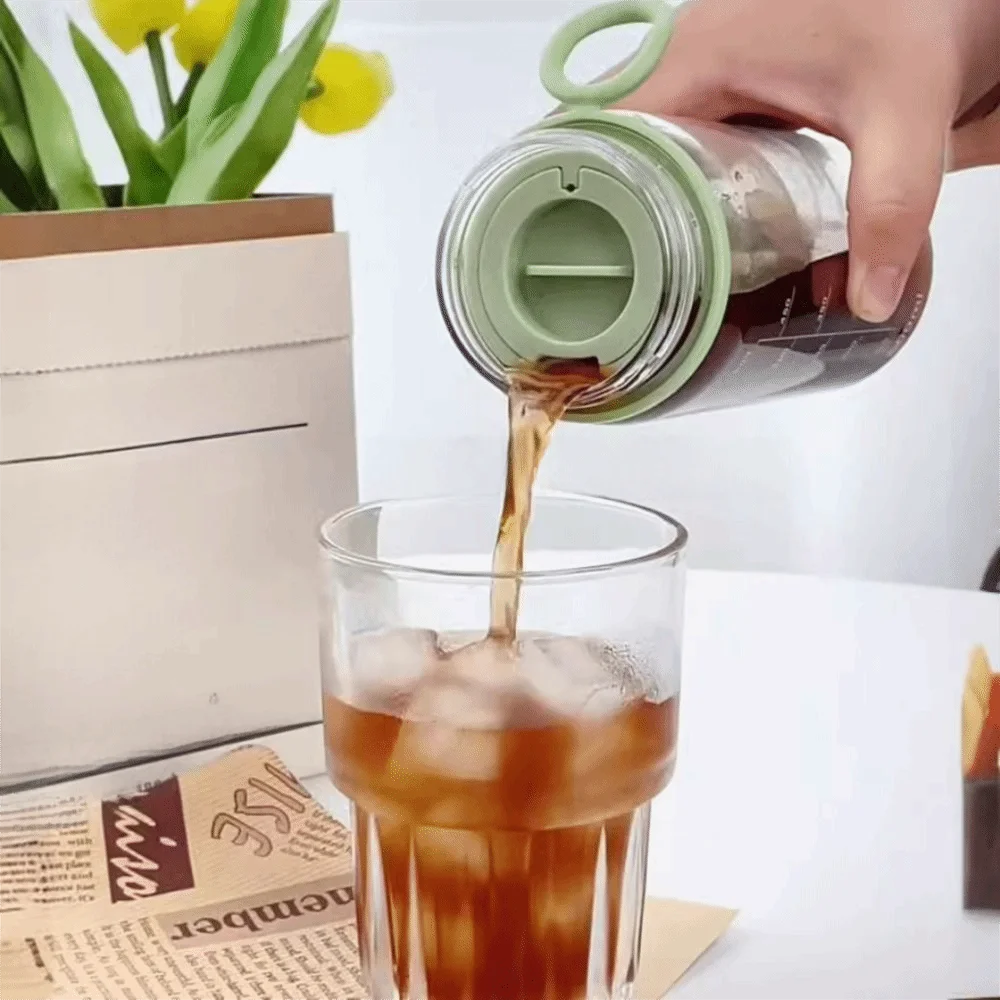 Soft Silicone Handle Cold Brew Coffee Maker Large Capacity Airtight Lid Iced Tea Infuser Clear Scale Leak-proof
Soft Silicone Handle Cold Brew Coffee Maker Large Capacity Airtight Lid Iced Tea Infuser Clear Scale Leak-proof