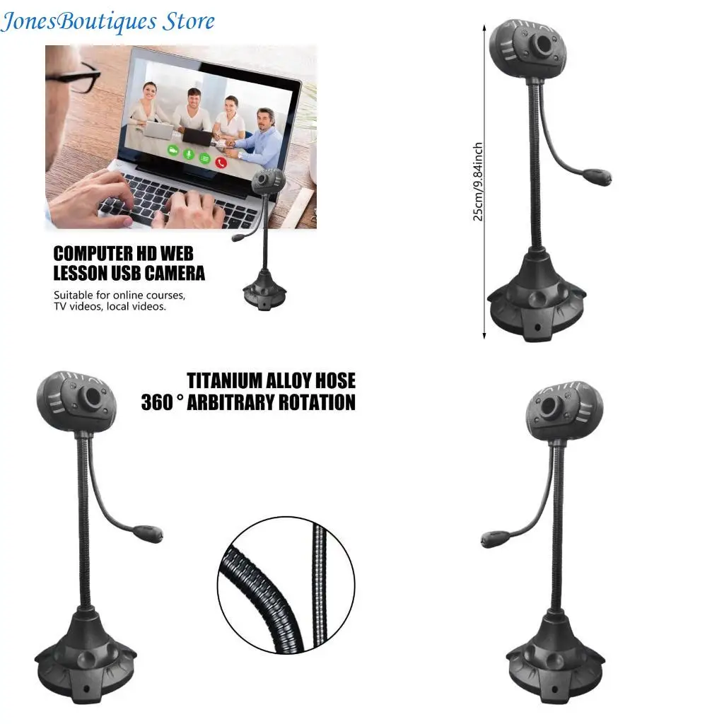 High Mini Webcam USB Rotatable Camera with Microphones for PC Laptop W8KE
High Mini Webcam USB Rotatable Camera with Microphones for PC Laptop W8KE