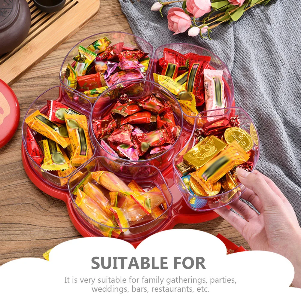 Multi Grid Snack Containers Plastic Fruit Tray Dried Holder Cover Family Party Restaurant Storage Box Container
Multi Grid Snack Containers Plastic Fruit Tray Dried Holder Cover Family Party Restaurant Storage Box Container