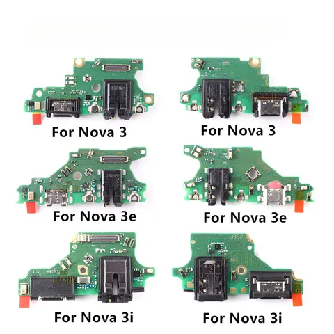 For Huawei Nova 3 3i 3E USB Charging Dock Port Connector Board Flex Cable Replacement Parts With Headphone Audio