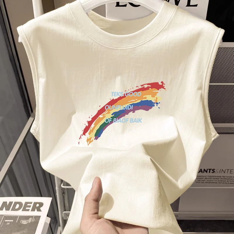 Men Cotton Vest Summer New Korean Popular Casual Loose Print Pullover Sleeveless T-shirt Versatile O-neck Breathable Sports Tops
Men Cotton Vest Summer New Korean Popular Casual Loose Print Pullover Sleeveless T-shirt Versatile O-neck Breathable Sports Tops