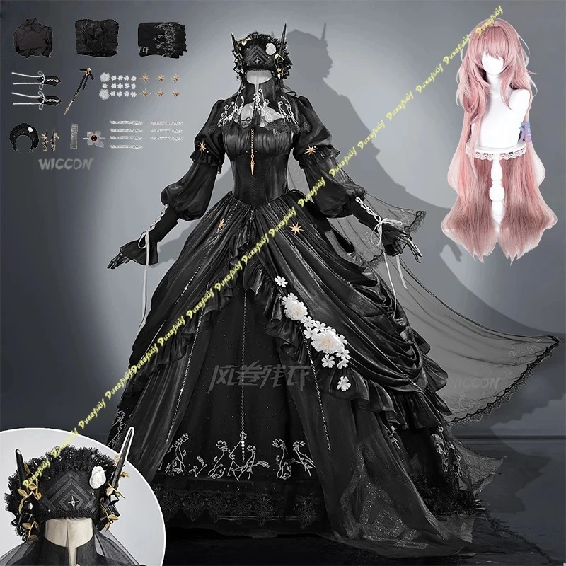 Arknights Theresa Cosplay Costume Set - 105CM Demon King Mournful Heavy Goth Style Includes Dress And Wig for Halloween Christma
Arknights Theresa Cosplay Costume Set - 105CM Demon King Mournful Heavy Goth Style Includes Dress And Wig for Halloween Christma