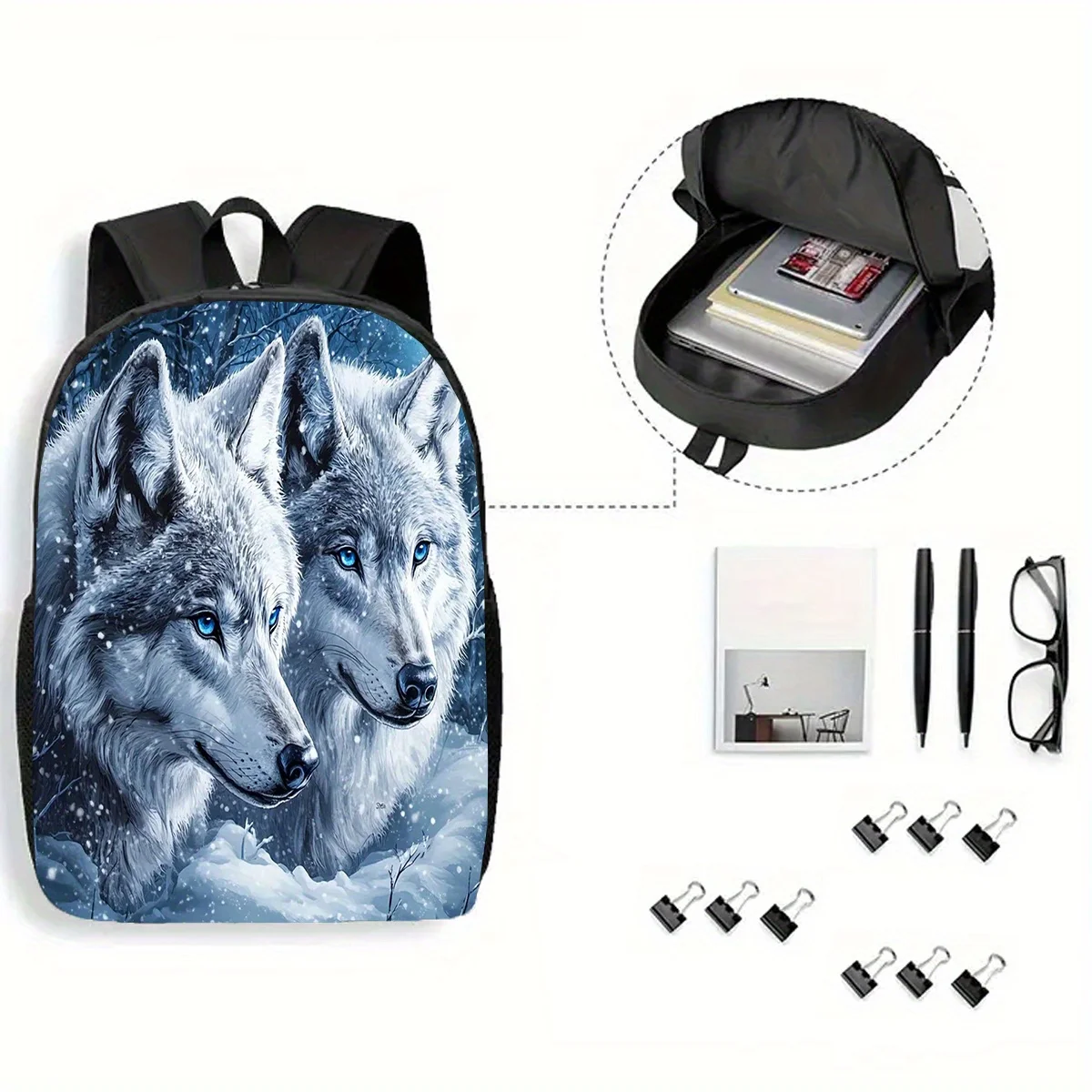 1pc, Snow Wolf Backpack, Large Capacity 17-Inch Casual Backpack Laptop Bag with Water Bottle Holder - Lightweight Durable School
1pc, Snow Wolf Backpack, Large Capacity 17-Inch Casual Backpack Laptop Bag with Water Bottle Holder - Lightweight Durable School