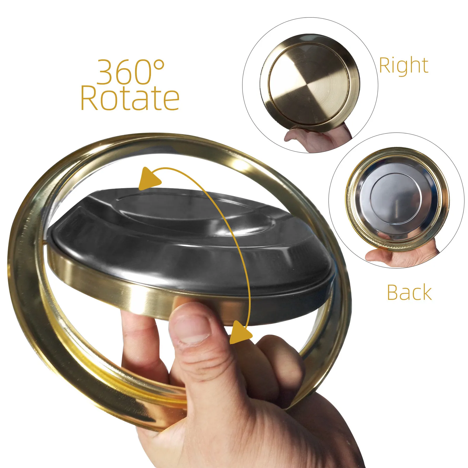 Круглая встраиваемая крышка для мусорного бака из нержавеющей стали с откидной крышкой для кухни, ванной комнаты, офиса
Круглая встраиваемая крышка для мусорного бака из нержавеющей стали с откидной крышкой для кухни, ванной комнаты, офиса