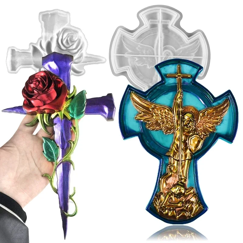 3D Archangel Silicone Mold Cross Shape Jewelry Storage Tray Resin Plaster Casting Mold DIY Decor Ornament Making Supplies
3D Archangel Silicone Mold Cross Shape Jewelry Storage Tray Resin Plaster Casting Mold DIY Decor Ornament Making Supplies