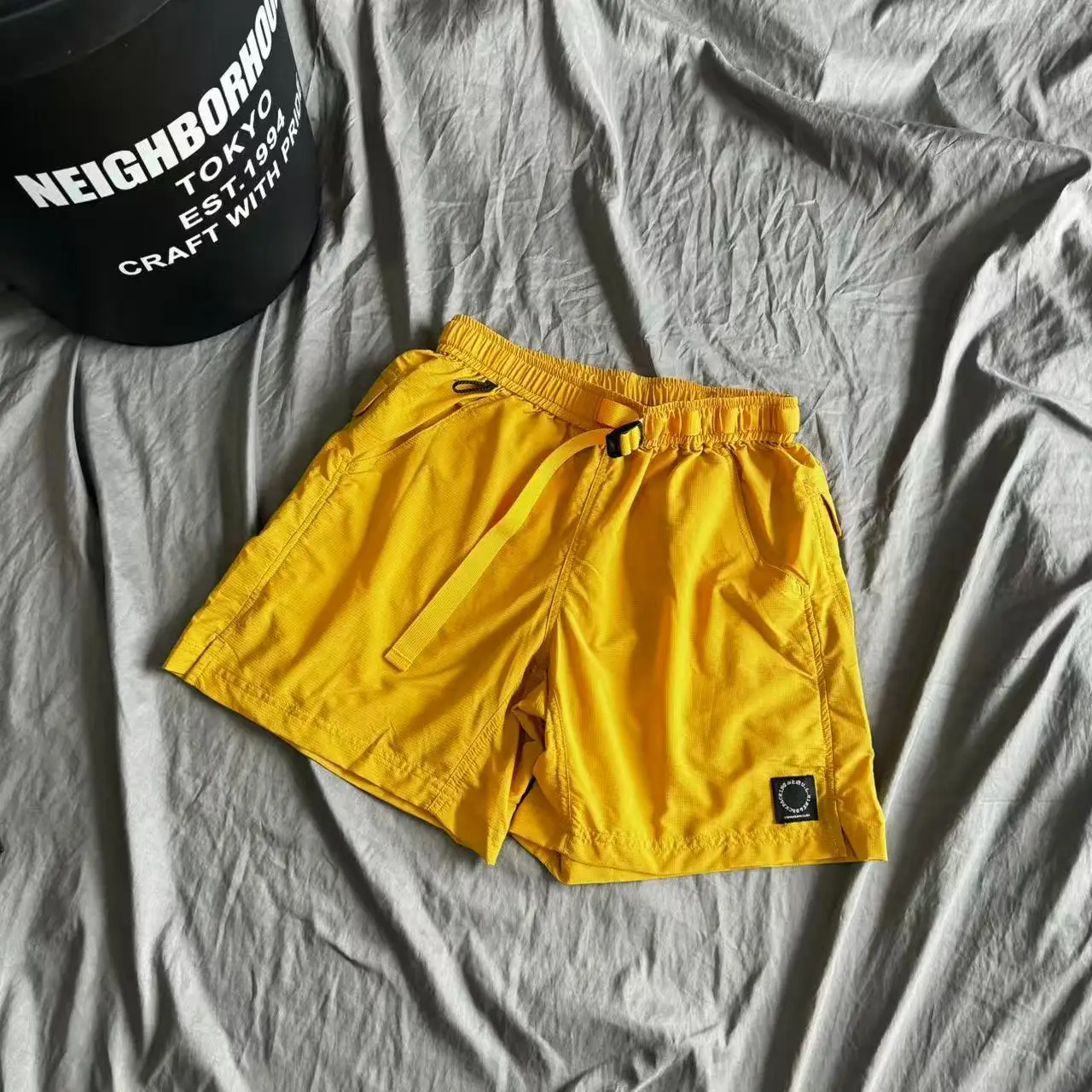Hem Patch Label Yamatomichi Casual 5-pockets Functional Belt Shorts Men Women Quick Dry Loose Soft Fabric Short Pants Japan
Hem Patch Label Yamatomichi Casual 5-pockets Functional Belt Shorts Men Women Quick Dry Loose Soft Fabric Short Pants Japan