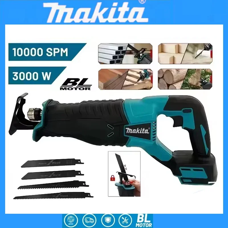 Бесщеточная сабельная пила Makita, портативный аккумуляторный электроинструмент с 4 пильными полотнами для батарей 20В/18В
Бесщеточная сабельная пила Makita, портативный аккумуляторный электроинструмент с 4 пильными полотнами для батарей 20В/18В