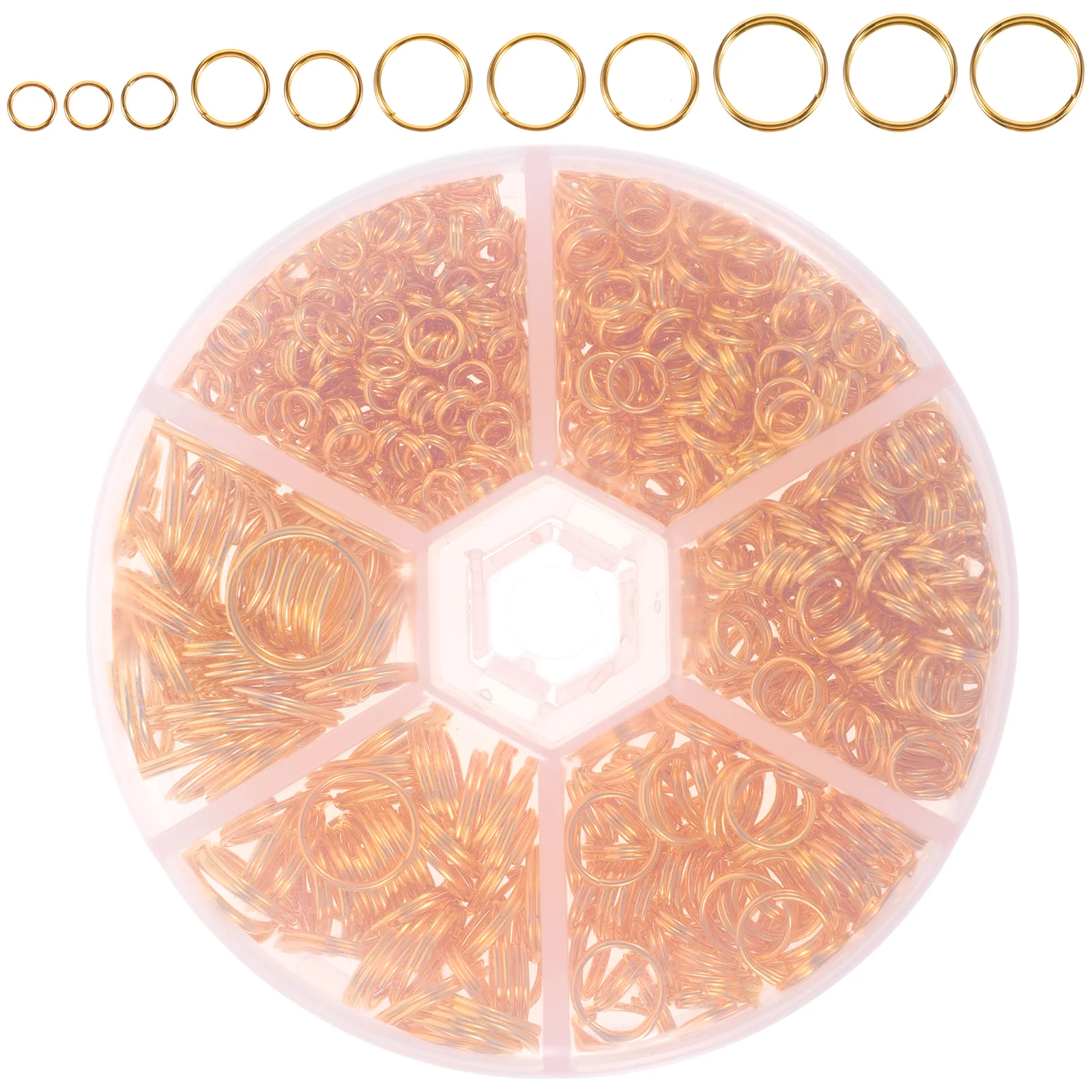 690pcs Double Layer Iron Keychain Rings Split Jump Necklace Bracelet DIY Craft Jewelry Making Materials Lightweight Golden
690pcs Double Layer Iron Keychain Rings Split Jump Necklace Bracelet DIY Craft Jewelry Making Materials Lightweight Golden