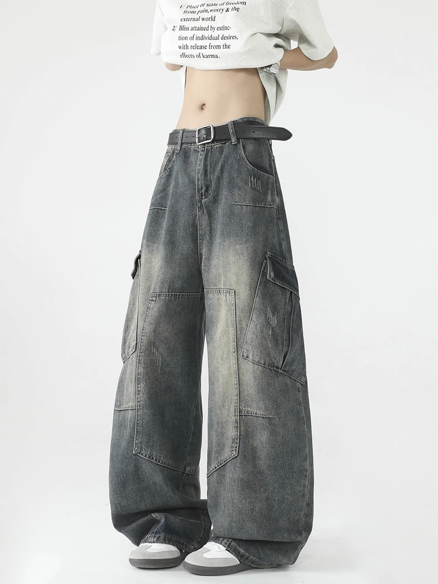 Men's Workwear Denim Pants Spring Autumn Loose Wide Leg Floor-Length Knife Pocket Patchwork Casual Youth Trendy Jeans
Men's Workwear Denim Pants Spring Autumn Loose Wide Leg Floor-Length Knife Pocket Patchwork Casual Youth Trendy Jeans