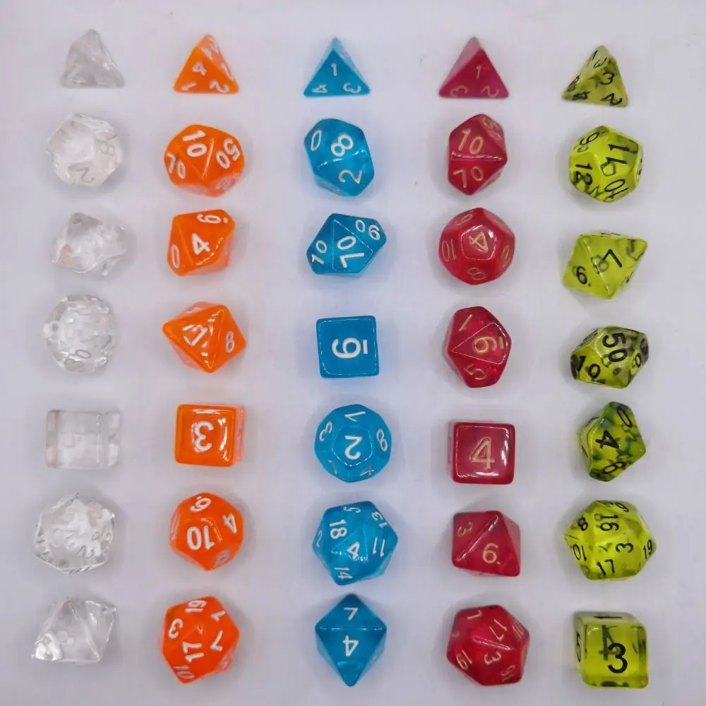 7Pcs/set Multifaceted Table Game DND Dice 7-Die Party Game Polyhedral Dice D4 D6 D8 D10 D12 D20 Acrylic Game Dice TRPG DND
7Pcs/set Multifaceted Table Game DND Dice 7-Die Party Game Polyhedral Dice D4 D6 D8 D10 D12 D20 Acrylic Game Dice TRPG DND