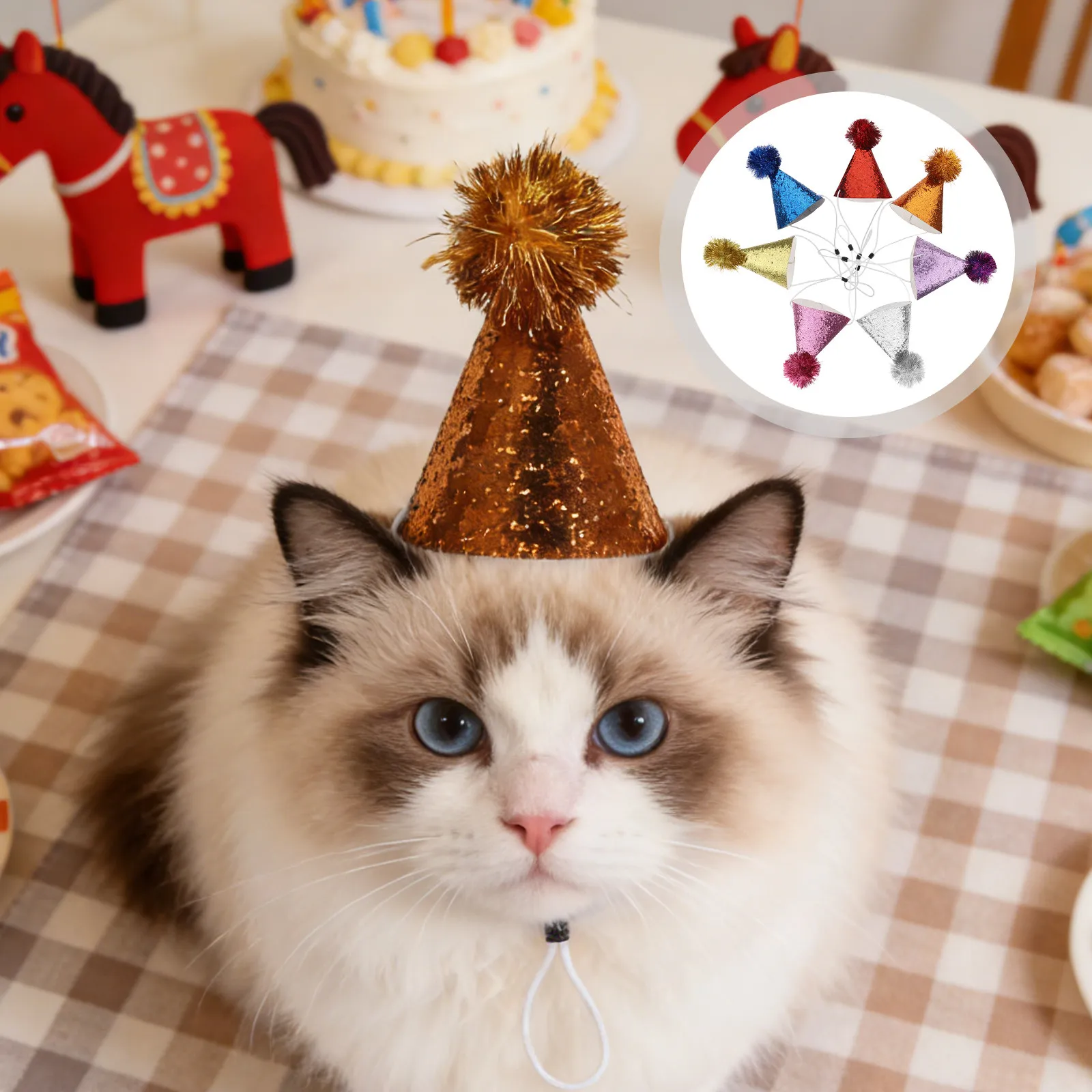 7Pcs Party Hats Colorful Glitter Cone Birthday Caps Pom Poms Kids Infant Celebration Headwear Children Pets Mini Animal Party
7Pcs Party Hats Colorful Glitter Cone Birthday Caps Pom Poms Kids Infant Celebration Headwear Children Pets Mini Animal Party