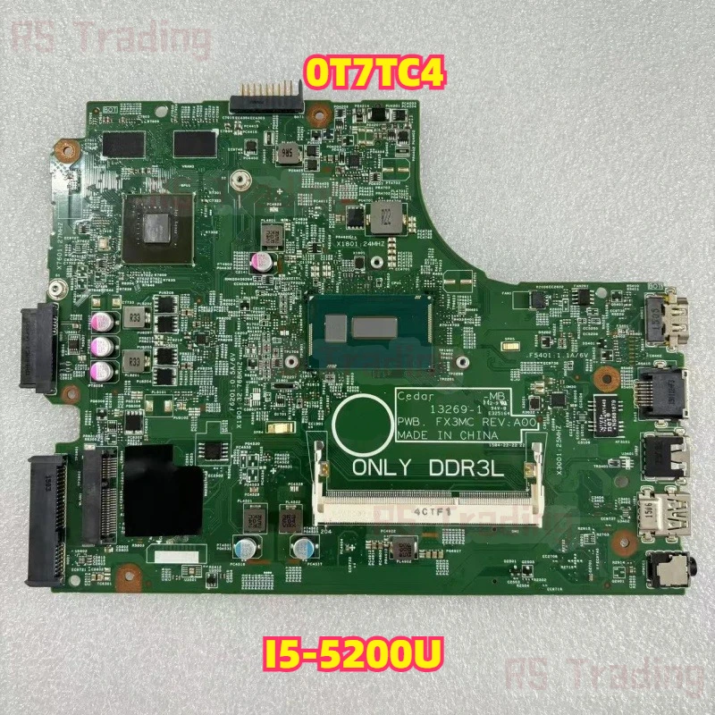 0T7TC4 для Dell Inspiron 15 3543, материнская плата для ноутбука CN-0T7TC4 T7TC4 13269-1, 100% работает в порядке
0T7TC4 для Dell Inspiron 15 3543, материнская плата для ноутбука CN-0T7TC4 T7TC4 13269-1, 100% работает в порядке