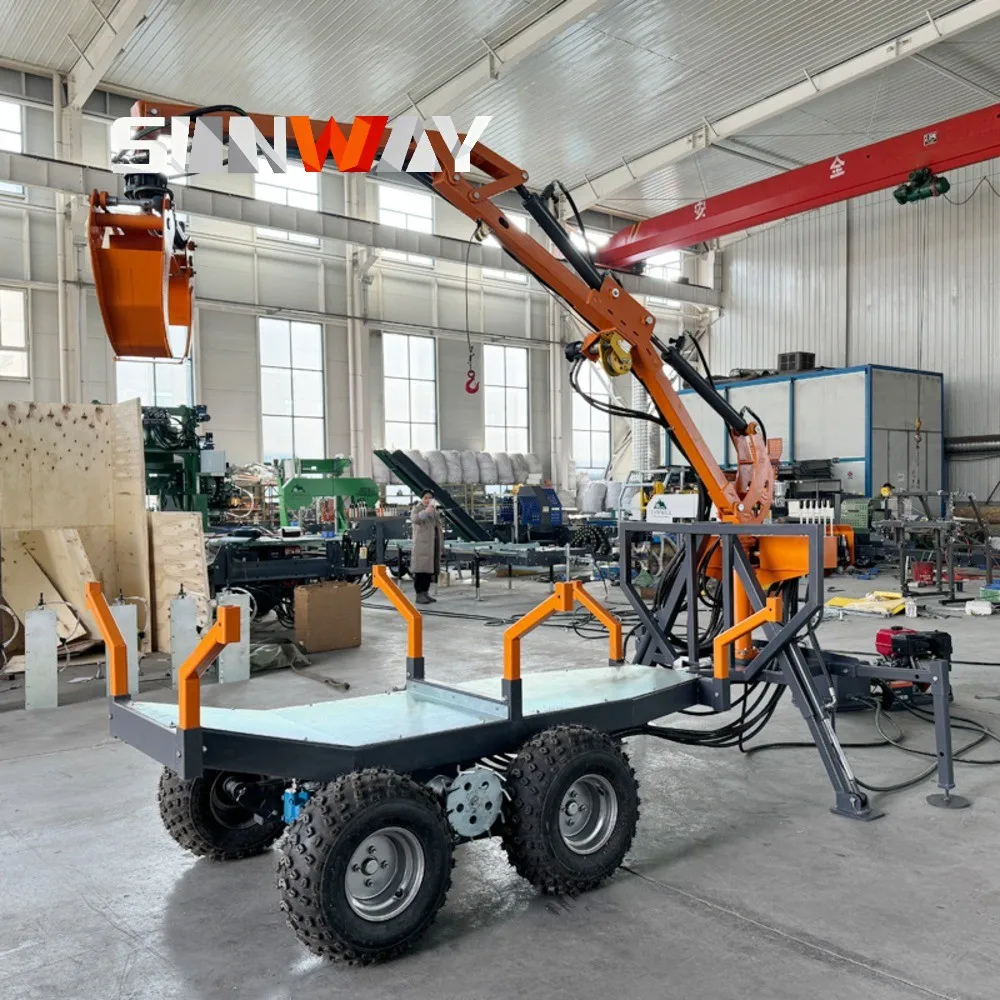 4WD Farm Trailer with PTO Hydraulic Log Loading System Timber Splitter Crane Equipped Affordable Agricultural Log Trailer
4WD Farm Trailer with PTO Hydraulic Log Loading System Timber Splitter Crane Equipped Affordable Agricultural Log Trailer
