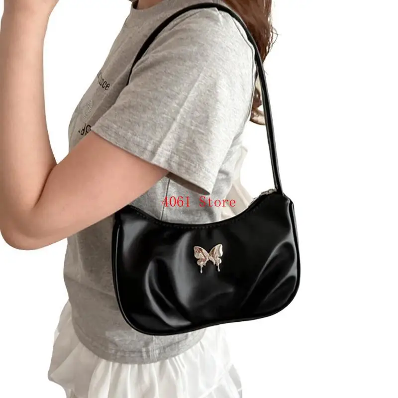 Women Korean Butterfly Armpit Bag Pleated Handbag PU Leather Shoulder Bag
Women Korean Butterfly Armpit Bag Pleated Handbag PU Leather Shoulder Bag