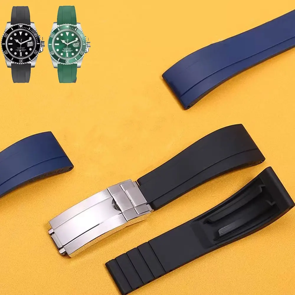 Rubber Watch Strap for Rolex for Water Ghost Wristband 20mm Bracelet for Oysterflex Curved End Watchband Silicone Men Sport Belt
Rubber Watch Strap for Rolex for Water Ghost Wristband 20mm Bracelet for Oysterflex Curved End Watchband Silicone Men Sport Belt