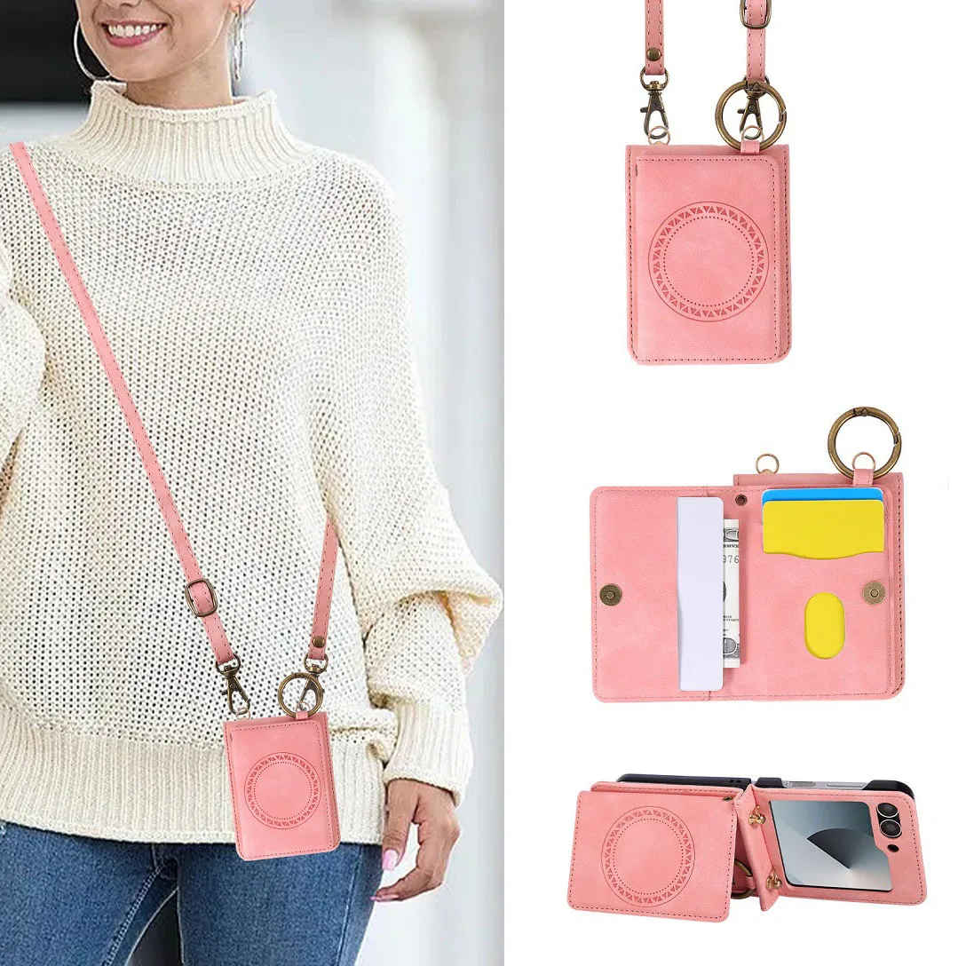 Crossbody Leather Card Slot Wallet Case for Samsung Galaxy Z Flip 6 Z Flip 4 Z Flip 5 Z Flip 7 Car Phone Cover With Ring Holder
Crossbody Leather Card Slot Wallet Case for Samsung Galaxy Z Flip 6 Z Flip 4 Z Flip 5 Z Flip 7 Car Phone Cover With Ring Holder