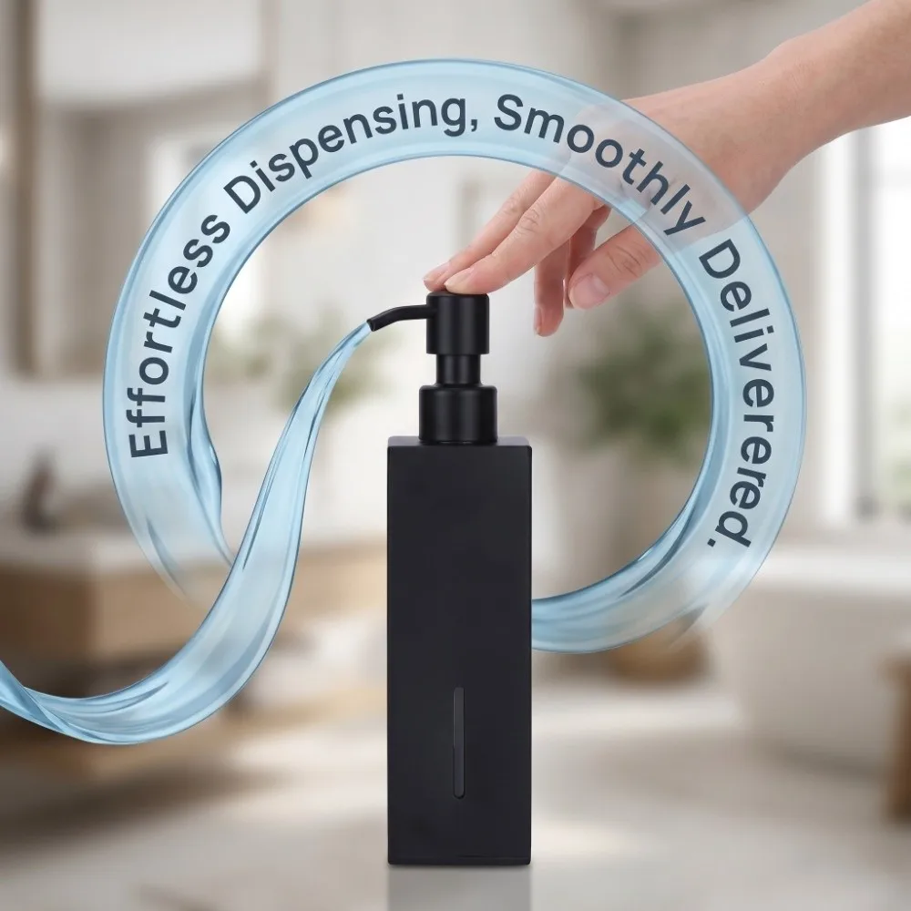 304 Stainless Steel Soap Dispenser Black 200ml Capacity Pump Bottle Leak Proof Square Shower Bottle Bathroom Washroom Kitchen
304 Stainless Steel Soap Dispenser Black 200ml Capacity Pump Bottle Leak Proof Square Shower Bottle Bathroom Washroom Kitchen