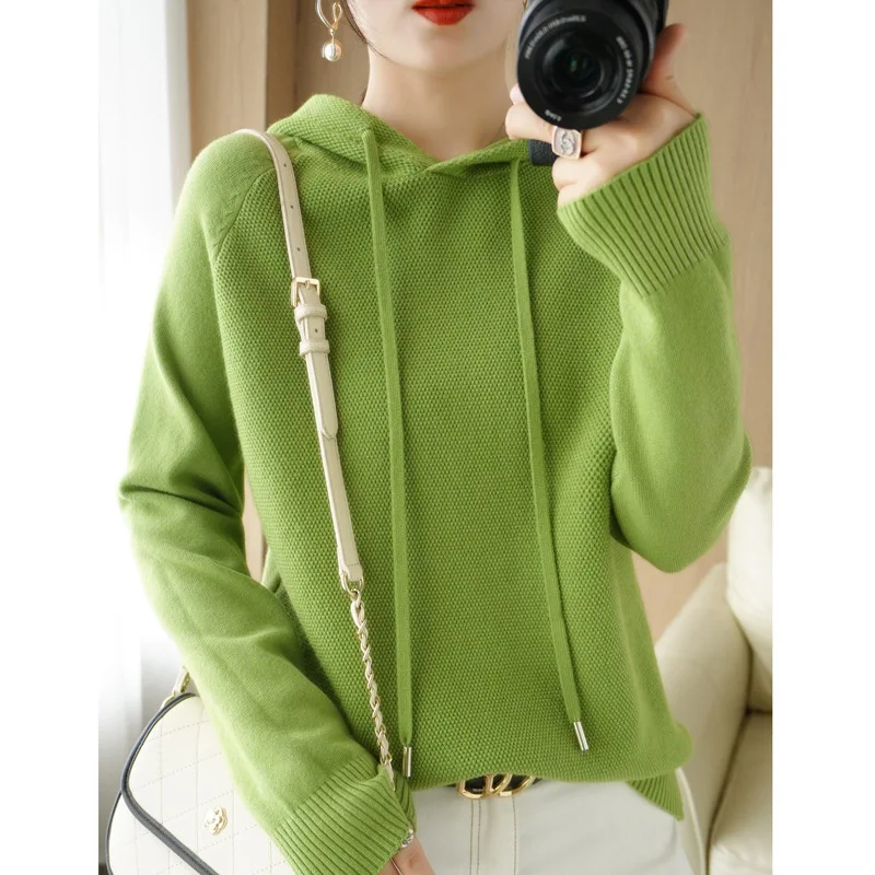 Hooded Sweater Woman Autumn Winter Long Sleeve Warm Bottoming Shirt Solid Casual Pullovers Knit Tops Korean Fashion 2025
Hooded Sweater Woman Autumn Winter Long Sleeve Warm Bottoming Shirt Solid Casual Pullovers Knit Tops Korean Fashion 2025