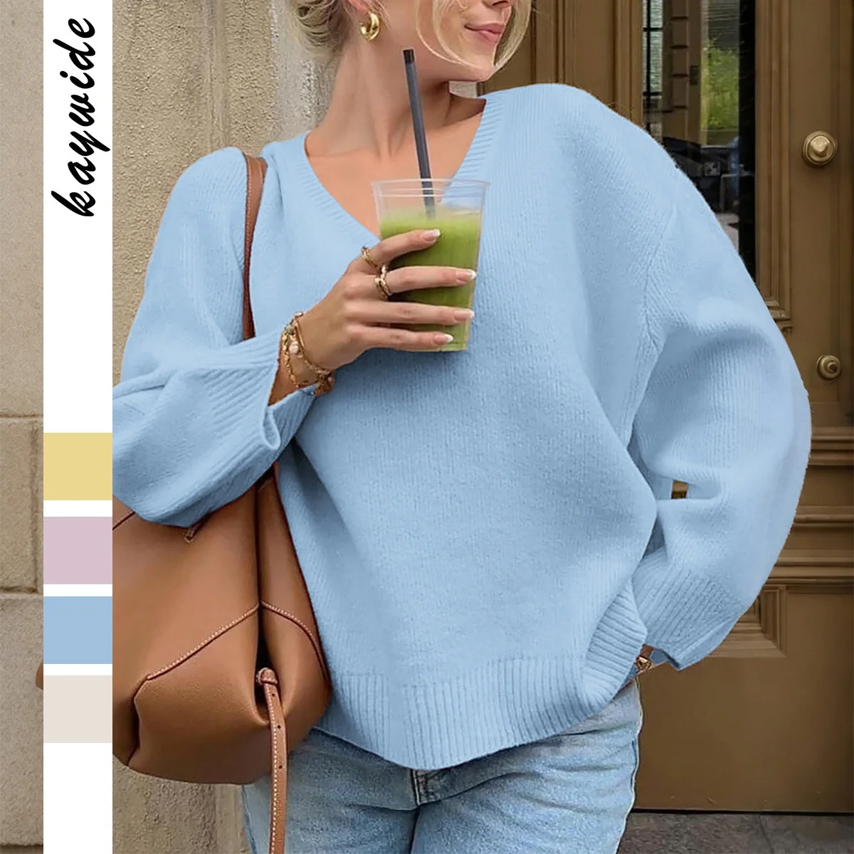 Color Long Sweed irt Women's Woolen Clothing Loose Fit Polyester Fabric Long Sve Pure Color No Brand European Sle
Color Long Sweed irt Women's Woolen Clothing Loose Fit Polyester Fabric Long Sve Pure Color No Brand European Sle