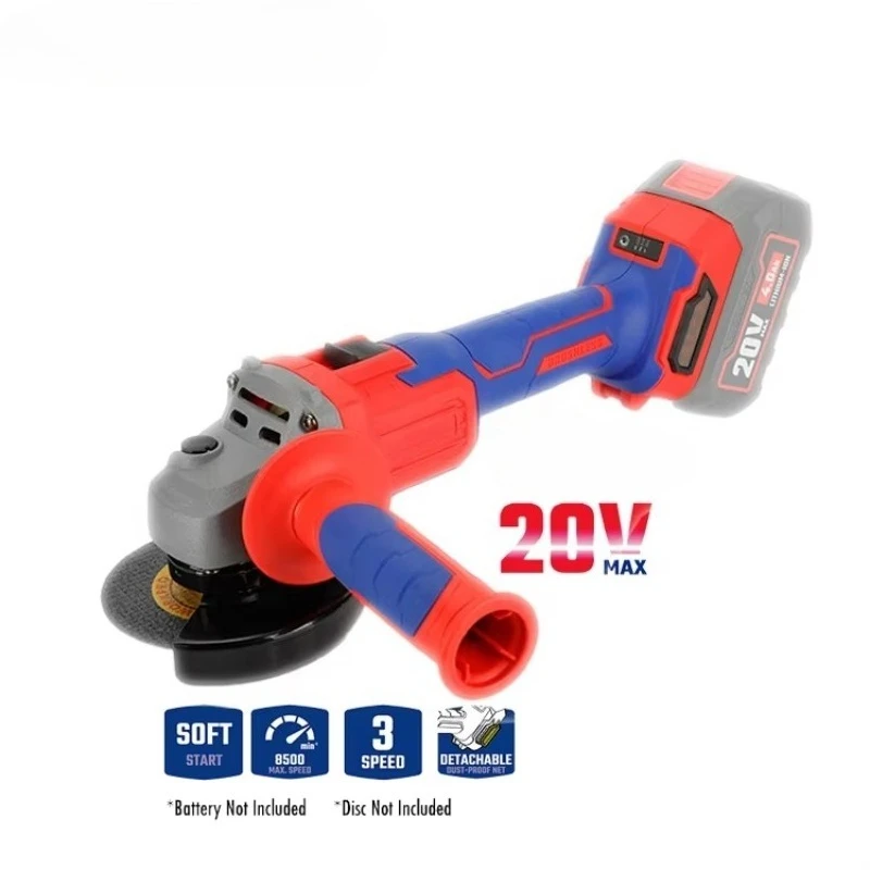20V 100MM Brushless Cordless Angle Grinder Electric Grinder Power Tools Lithium Battery Industrial Angle Grinder
20V 100MM Brushless Cordless Angle Grinder Electric Grinder Power Tools Lithium Battery Industrial Angle Grinder