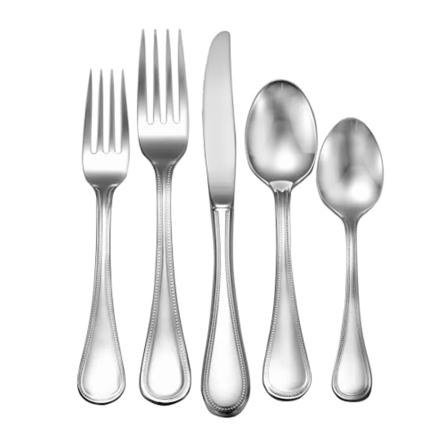 Pearl 20 Piece Set service for 4 stainless steel flatware 18/10 Silverware
Pearl 20 Piece Set service for 4 stainless steel flatware 18/10 Silverware