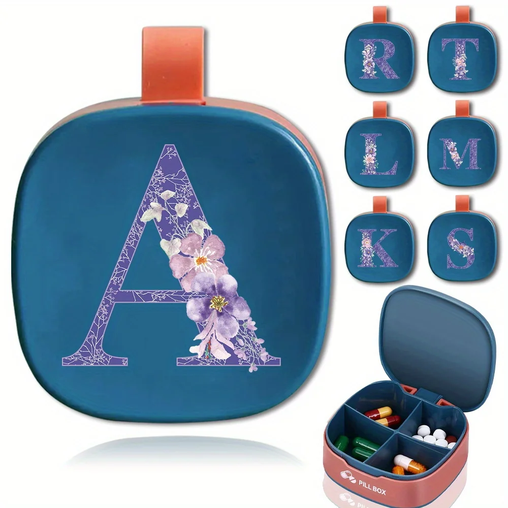 Portable Pill box Pill Organizer Dispenser Medicine Boxes Storage Pill Case Kit Initial Name Purple Flower 26 Letters Pattern
Portable Pill box Pill Organizer Dispenser Medicine Boxes Storage Pill Case Kit Initial Name Purple Flower 26 Letters Pattern