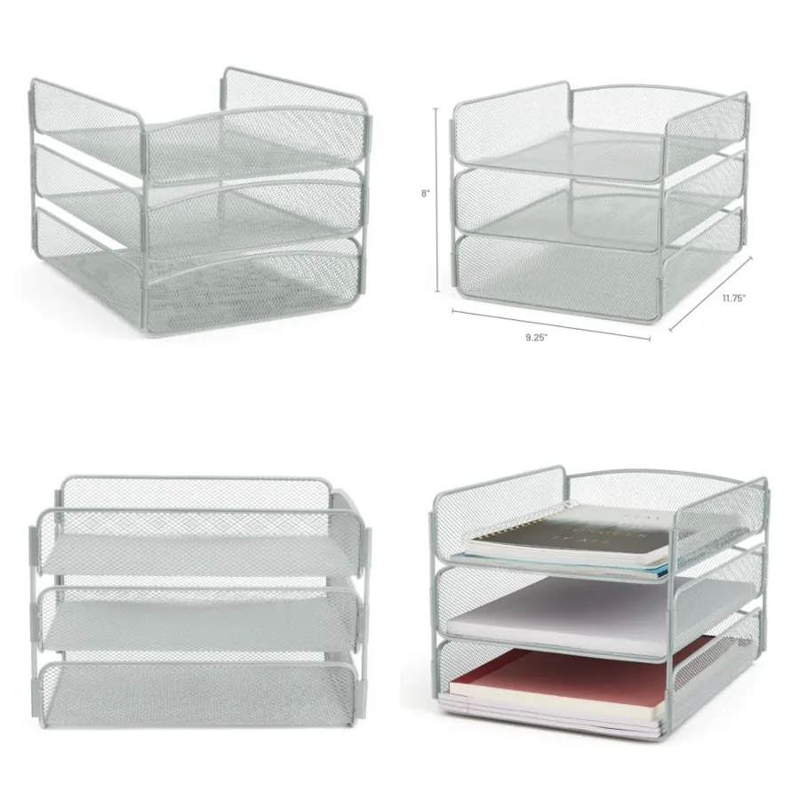 Onyx Desktop Organizer, 3-Tier Paper Tray, Durable Steel Mesh Construction
Onyx Desktop Organizer, 3-Tier Paper Tray, Durable Steel Mesh Construction