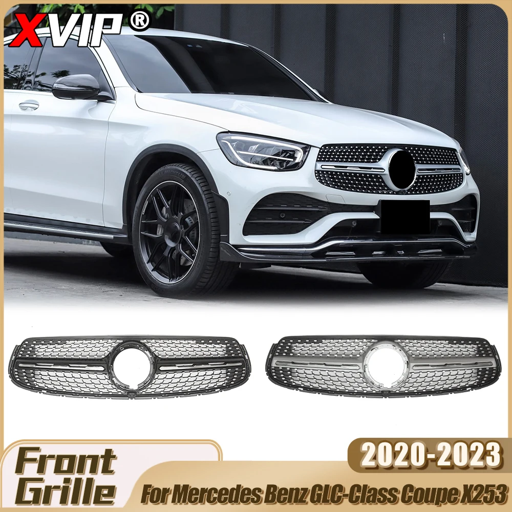 XVIP Chrome Black Diamonds Style Upper Grille For Mercedes Benz GLC-Class Coupe X253 GLC300 GLC300e 2020-23 GTR Style Grill Mesh
XVIP Chrome Black Diamonds Style Upper Grille For Mercedes Benz GLC-Class Coupe X253 GLC300 GLC300e 2020-23 GTR Style Grill Mesh